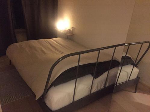 Ikea bed Kopardal - 1,40 x 2,00 m - Antraciet - Metaal, Huis en Inrichting, Slaapkamer | Bedden, Zo goed als nieuw, Tweepersoons