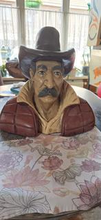 Cowboy beeld van hout, Antiek en Kunst, Ophalen