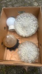 Vintage 4 stuks plafond lampen,, Ophalen of Verzenden, Gebruikt