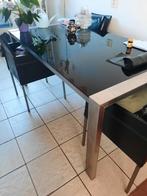 Eettafel, Huis en Inrichting, Tafels | Eettafels, Ophalen, Gebruikt, 50 tot 100 cm, Glas