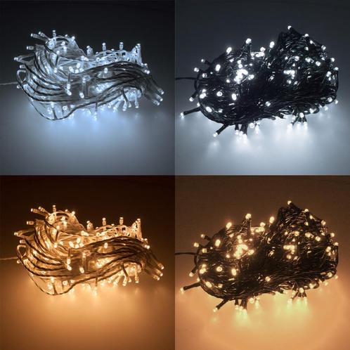 13 - 33m Cluster-Lichtsnoer 8 Funkties W/W - K/W Incl. 3m NS, Diversen, Kerst, Nieuw, Ophalen of Verzenden