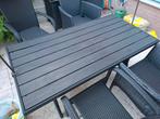 Zwarte tuinset 2x standenstoel 4x stapelstoel, Tuin en Terras, Ophalen, Gebruikt, 6 zitplaatsen, Wicker
