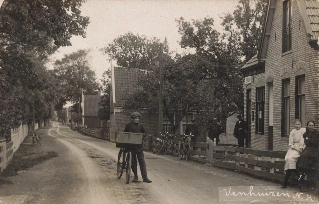 Venhuizen Postkantoor oude fotokaart Jonker B2947, Ophalen, Voor 1920, Gelopen, Noord-Holland