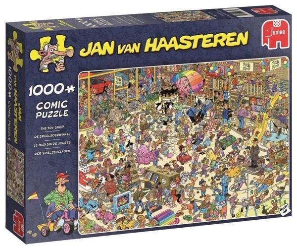 ZGAN puzzel 1000 Jan van Haasteren De Speelgoedwinkel 100%, Hobby en Vrije tijd, Denksport en Puzzels, Zo goed als nieuw, Legpuzzel