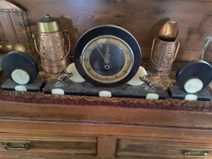 Art Deco Pendule Klok, Antiek en Kunst, Antiek | Klokken, Ophalen of Verzenden