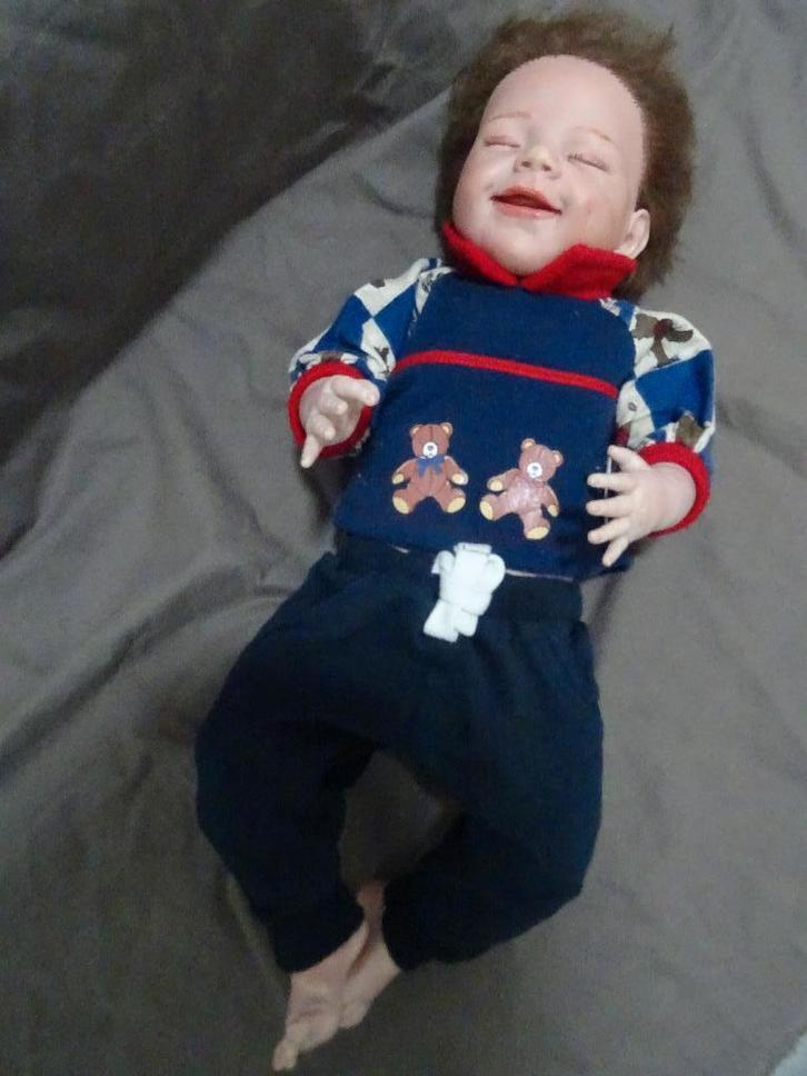 Reborn pop levensecht realborn NPK 2005 Docka baby jongen, Verzamelen, Poppen, Zo goed als nieuw, Pop, Levensecht of Reborn, Ophalen of Verzenden