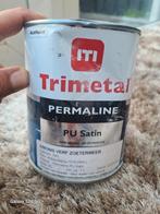 Trimetal permaline Pu satin, Doe-het-zelf en Verbouw, Verf, Beits en Lak, Wit, Nieuw, Ophalen of Verzenden, Lak