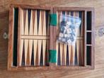 Spel: klein houten backgammon 'koffertje', Een of twee spelers, Ophalen of Verzenden, Zo goed als nieuw
