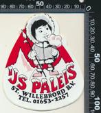 Sticker: IJs Paleis - Sint Willebrord (3), Ophalen of Verzenden, Zo goed als nieuw, Bedrijf of Vereniging