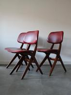 Vintage 'Scissor' eetkamerstoelen', Louis van Teeffelen, Huis en Inrichting, Stoelen, Ophalen, Gebruikt, Drie, Onbekend