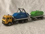 Mercedes vrachtwagen met aanhanger met afzet  container, Ophalen of Verzenden, Zo goed als nieuw, Bus of Vrachtwagen, SIKU