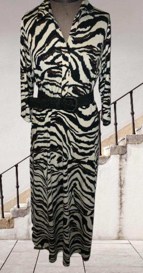 Jurk K-Design xl, Kleding | Dames, Jurken, Zo goed als nieuw, Maat 46/48 (XL) of groter, Blauw, Onder de knie, Verzenden