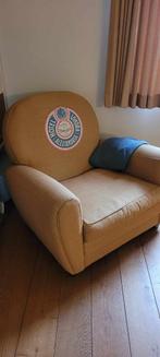 Retro Burnham fauteuil in stoere jute, Huis en Inrichting, Fauteuils, Ophalen, 75 tot 100 cm, Zo goed als nieuw, 75 tot 100 cm