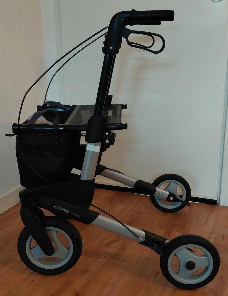 Rollator Topro Olympos S + Tas  ( Tot 175.0 lichaamslengte ), Diversen, Rollators, Zo goed als nieuw, Lichtgewicht, Opvouwbaar