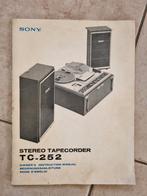 Boekje Sony TC 252, Ophalen of Verzenden