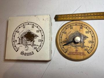 Vintage Traditionale Finse Sauna Thermometer 14cm Dia NIEUW beschikbaar voor biedingen