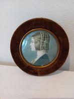 Vintage Fotolijstje met afbeelding - Brocante Stijl, Ophalen of Verzenden