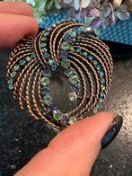 broche met strass steentjes, Overige materialen, Ophalen of Verzenden, Zo goed als nieuw, Zilver