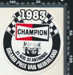 Sticker: GP van Nederland 1983 - Champion - Sint Anthonis, Verzamelen, Verzenden, Zo goed als nieuw, Auto of Motor