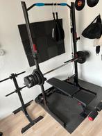 Complete fitness station rack / pull-up / squat / bench, Krachtstation, Ophalen of Verzenden, Metaal, Rug