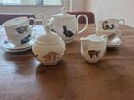 Francien's katten thee servies, Huis en Inrichting, Ophalen, Zo goed als nieuw, Overige stijlen, Porselein