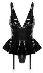 Mooie body met jarretels, tm 2XL, Kleding | Dames, Verzenden, Zwart, Body of Korset