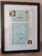 Elizabeth Taylor Handgeschreven Brief - Ingelijst, Ophalen of Verzenden