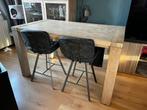 Hoge eettafel van H&H met 4 barstoelen., Huis en Inrichting, Tafels | Eettafels, Ophalen, Gebruikt, 50 tot 100 cm, Vijf personen of meer