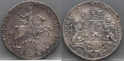 Mooie 1/2 zilveren rijder 1768 - 1/2 dukaton 1768 Zeeland, Postzegels en Munten, Munten | Nederland, Losse munt, Overige waardes