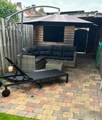 Zweef parasol + voet, Ophalen, Gebruikt, Zweefparasol, Kantelbaar