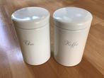 Brabantia koffie en thee voorraad blik wit, Ophalen of Verzenden, Zo goed als nieuw