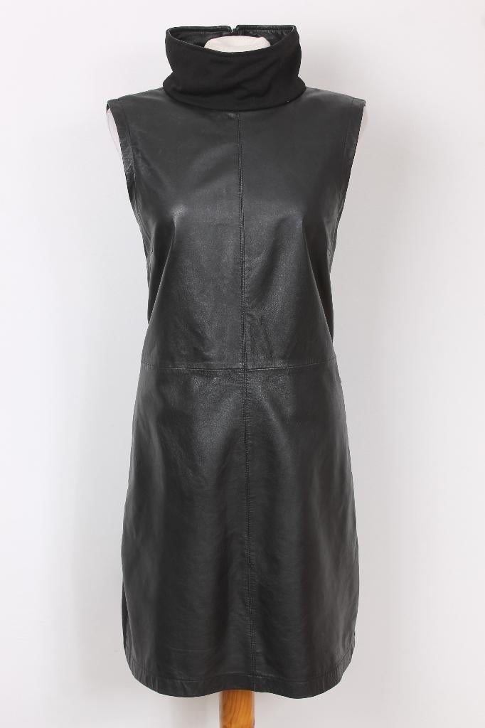 Leren jurk van IBANA maat 40, Kleding | Dames, Jurken, Maat 38/40 (M), Zwart, Ophalen of Verzenden, Zo goed als nieuw