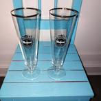 Warsteiner bierglazen 2 stuks, Verzamelen, Ophalen, Zo goed als nieuw, Glas of Glazen, Overige merken