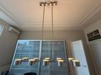 Moderne hanglamp met metalen details, Huis en Inrichting, Lampen | Hanglampen, Ophalen, Zo goed als nieuw, Metaal, 75 cm of meer