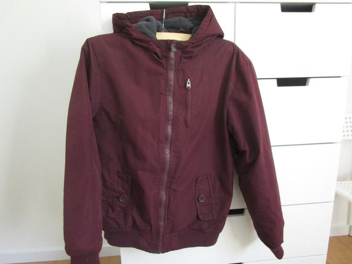 Sportieve donkerrode winterjas maat S, Kleding | Heren, Jassen | Winter, Zo goed als nieuw, Maat 46 (S) of kleiner, Ophalen of Verzenden