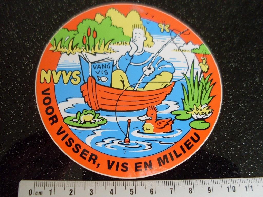 sticker nvvs voor visser vis en milieu, Verzenden, Zo goed als nieuw, Bedrijf of Vereniging