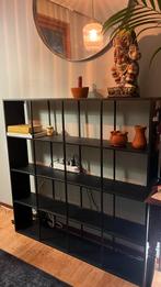 Metalen zwarte boekenkast 110x110x20 cm, Ophalen, Met plank(en), Gebruikt, 100 tot 150 cm
