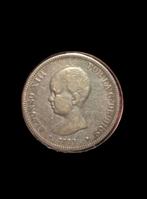 Zilveren munt - 5 pesetas 1891, Ophalen of Verzenden, Overige landen, Losse munt, Zilver