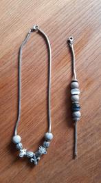 Pandora zilveren ketting en armband met bedels., Ophalen of Verzenden