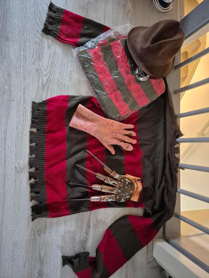 Freddy Krueger Kostuum - Nightmare on Elm Street, Kleding | Heren, Carnavalskleding en Feestkleding, Zo goed als nieuw, Kleding
