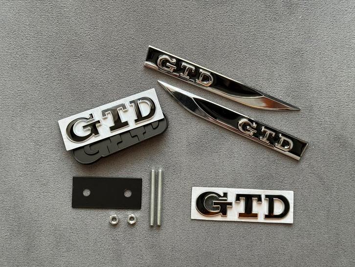 Volkswagen Golf 7 GTD Embleem Set (2013–2020), Auto-onderdelen, Carrosserie en Plaatwerk, Volkswagen, Nieuw, Ophalen of Verzenden