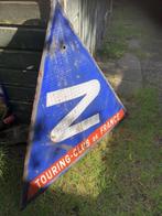 Emaille verkeersbord, oud Frans, Ophalen, Gebruikt, Auto's