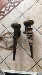 2 wandlampen van hout., Huis en Inrichting, Lampen | Wandlampen, Ophalen, Hout