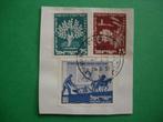 Israël 1951 50jr. Joods Nat. fonds gestempeld (3 zegels), Postzegels en Munten, Verzenden, Gestempeld