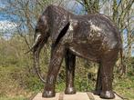 Olifant ''Igor'' XXL - 210 cm - Handgemaakt & Uniek, Tuin en Terras, Tuinbeelden, Ophalen of Verzenden, Metaal, Dierenbeeld
