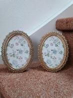 Fotolijstjes ovaal "goud" set van 2, Ophalen of Verzenden