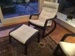 Twee mooie Ikea Poang schommelfauteuils met 2 voetenbanken., Huis en Inrichting, Fauteuils, Ophalen, Zo goed als nieuw