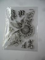 Stempel Vogel met zonnebloem, Verzenden, Nieuw, Clearstamp