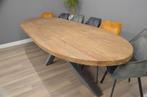 teak houten ovale tafel 350 cm, Huis en Inrichting, Tafels | Eettafels, 200 cm of meer, Nieuw, Eikenhout, 100 tot 150 cm