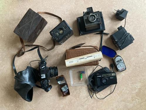 Diverse fototoestellen, lichtmeter, fliters en kabel, Verzamelen, Fotografica en Filmapparatuur, Fototoestel, 1940 tot 1960, Ophalen